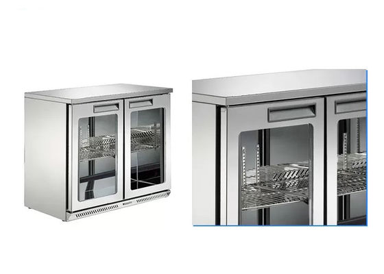 واضح زجاج مزدوج الباب 920 مم معدات التبريد